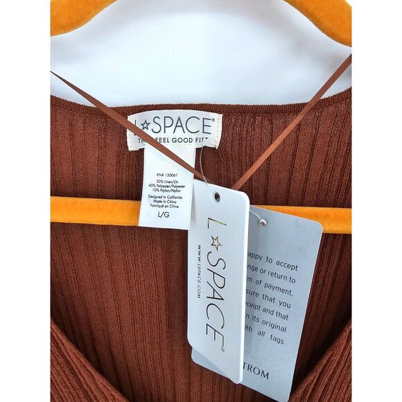 L Space Wailea Stretchy Cover Up Coffee Large - Picture 6 of 10